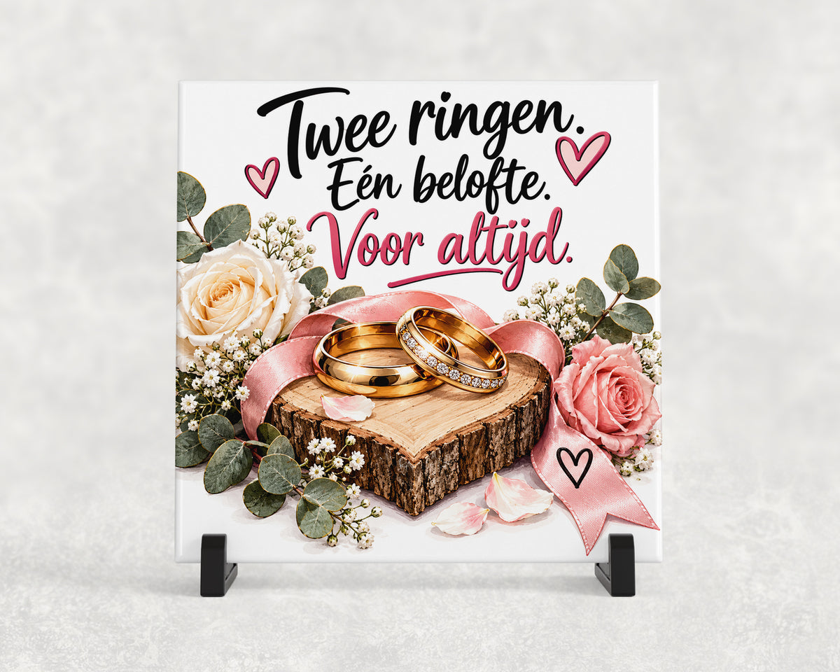 Tegeltje | Twee ringen, één belofte