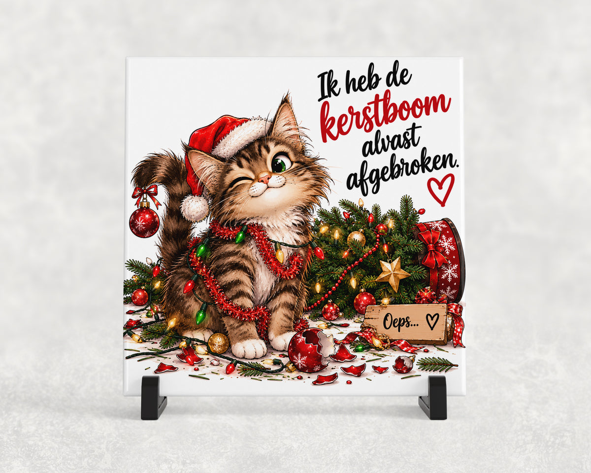 Tegeltje | Ik heb de kerstboom alvast afgebroken