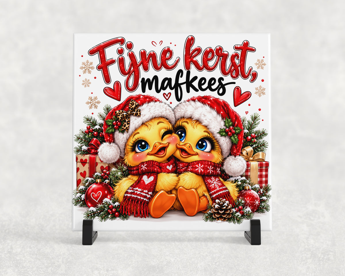 Tegeltje | Fijne kerst, mafkees