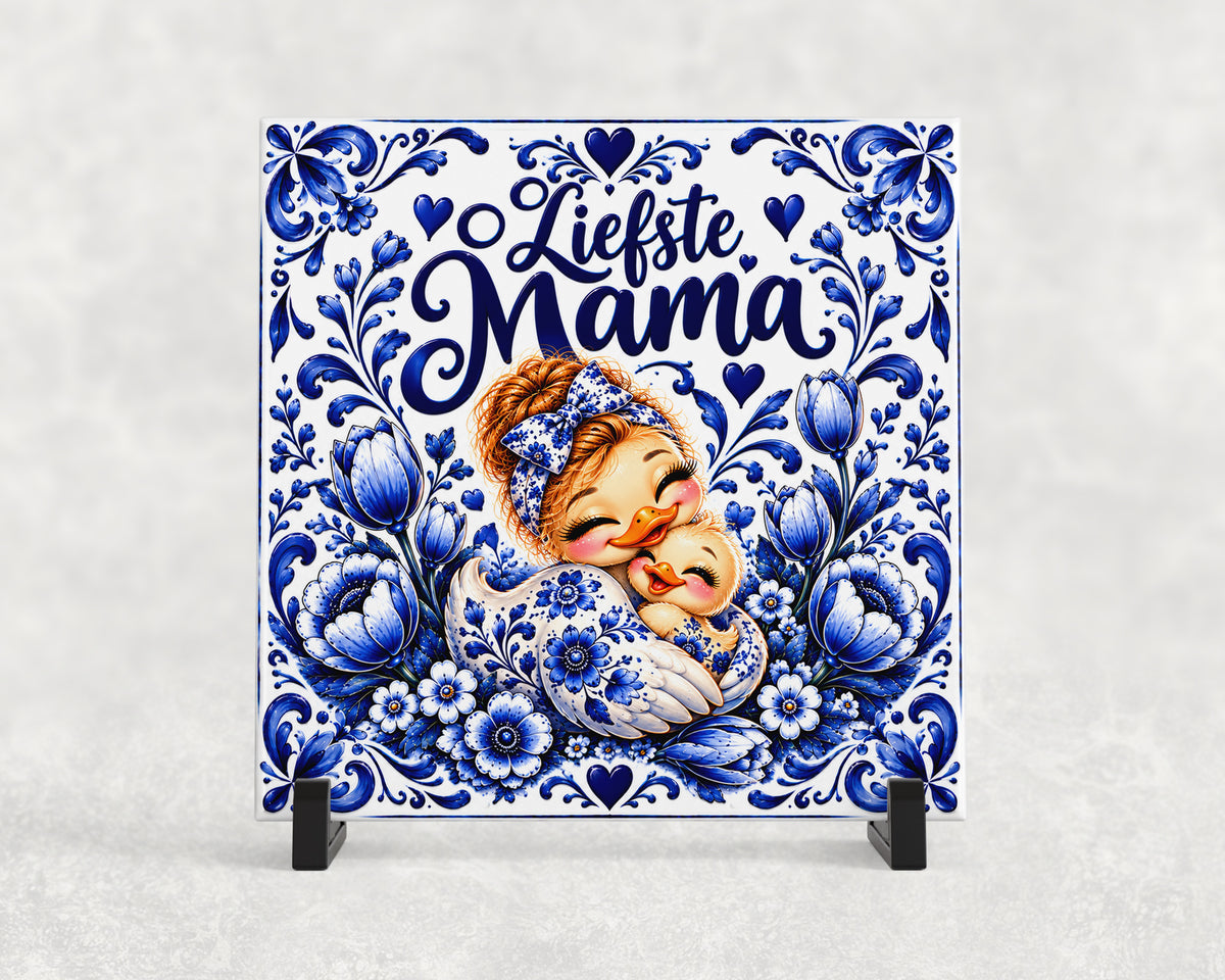 Tegeltje | Liefste Mama – Delfts Blauw