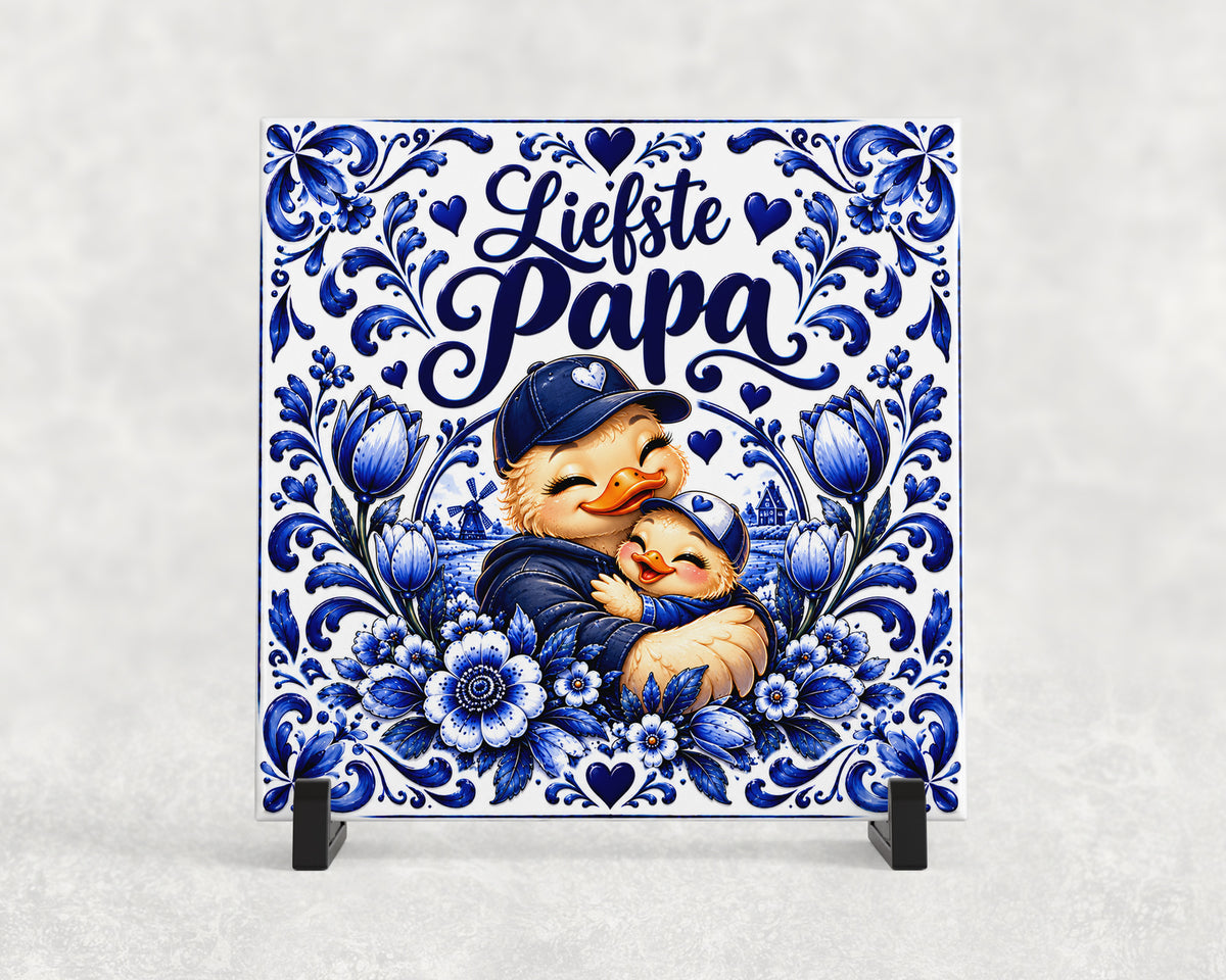 Tegeltje | Liefste Papa – Delfts Blauw