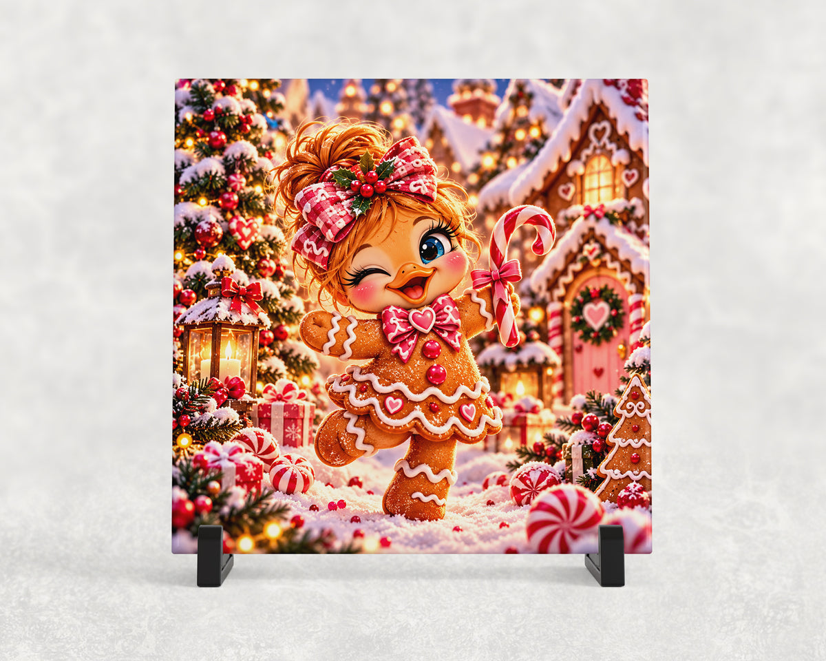 Tegeltje | Gingerbread Kersteendje – Candy Cane