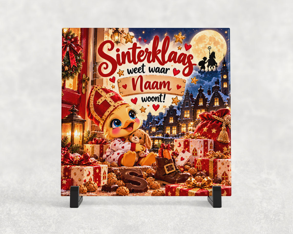 Tegeltje | Sinterklaas weet waar [Naam] woont
