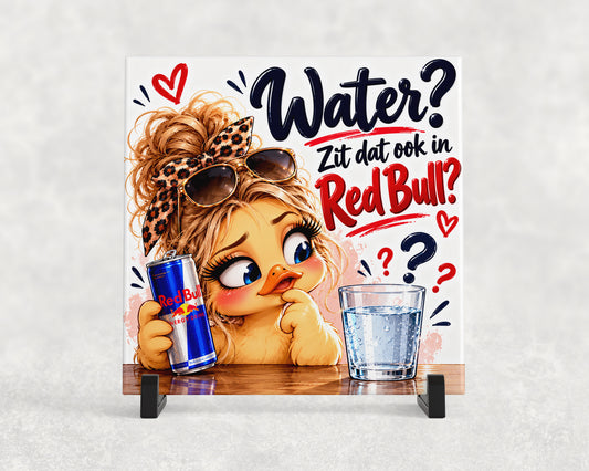 Tegeltje | Water? Zit Dat Ook In Red Bull?