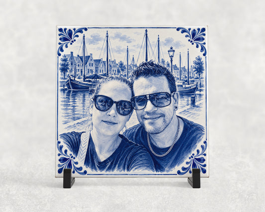 Tegeltje | Jouw foto in Delfts blauw