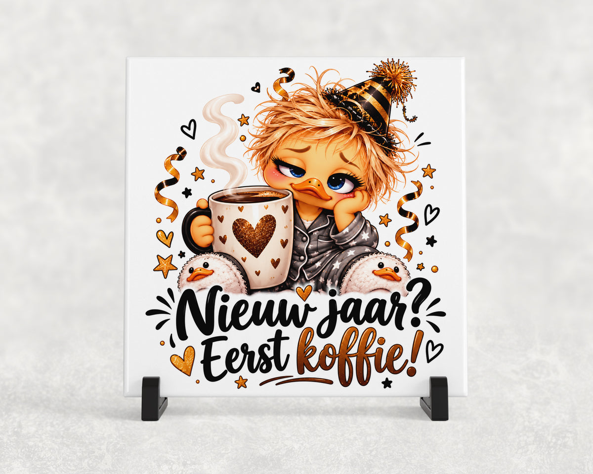 Tegeltje | Nieuw Jaar? Eerst Koffie!