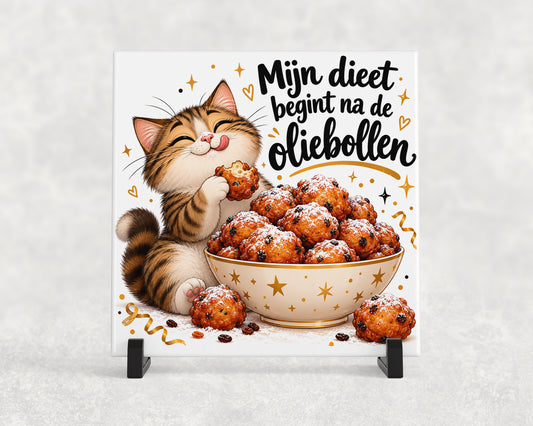 Tegeltje | Mijn Dieet Begint Na De Oliebollen
