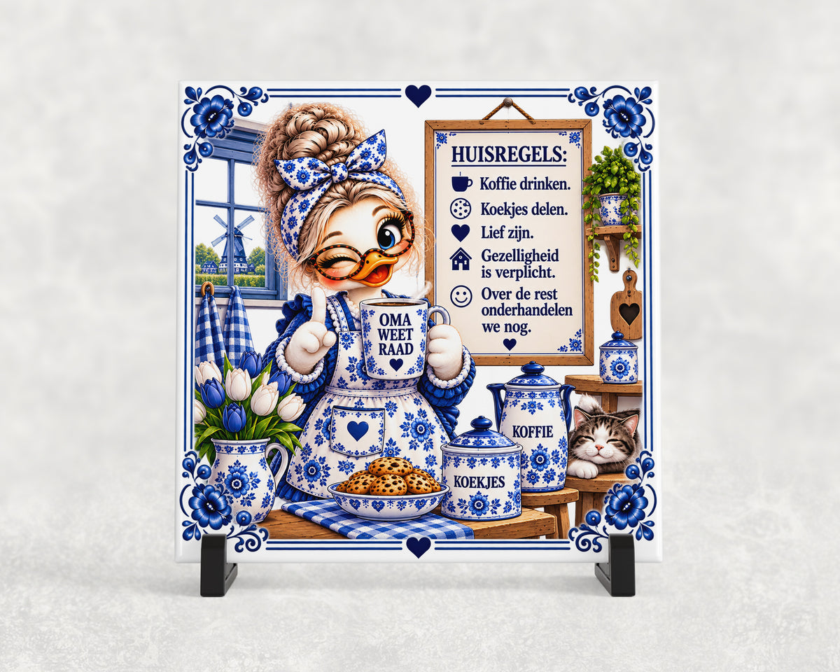 Tegeltje | Oma’s huisregels – Oma weet raad