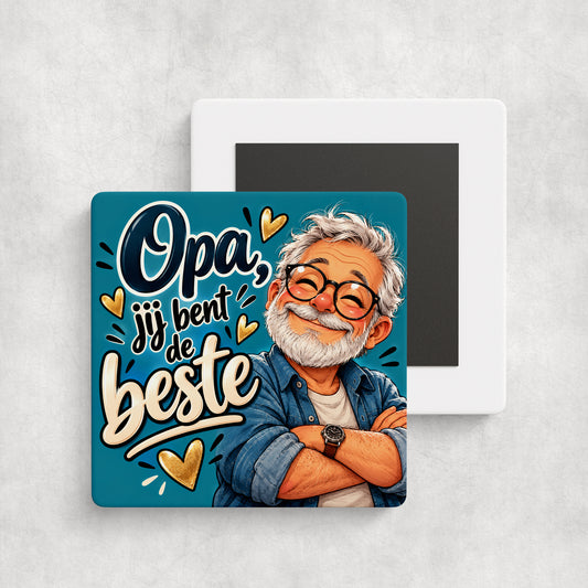 Tegelmagneet | Opa, jij bent de beste
