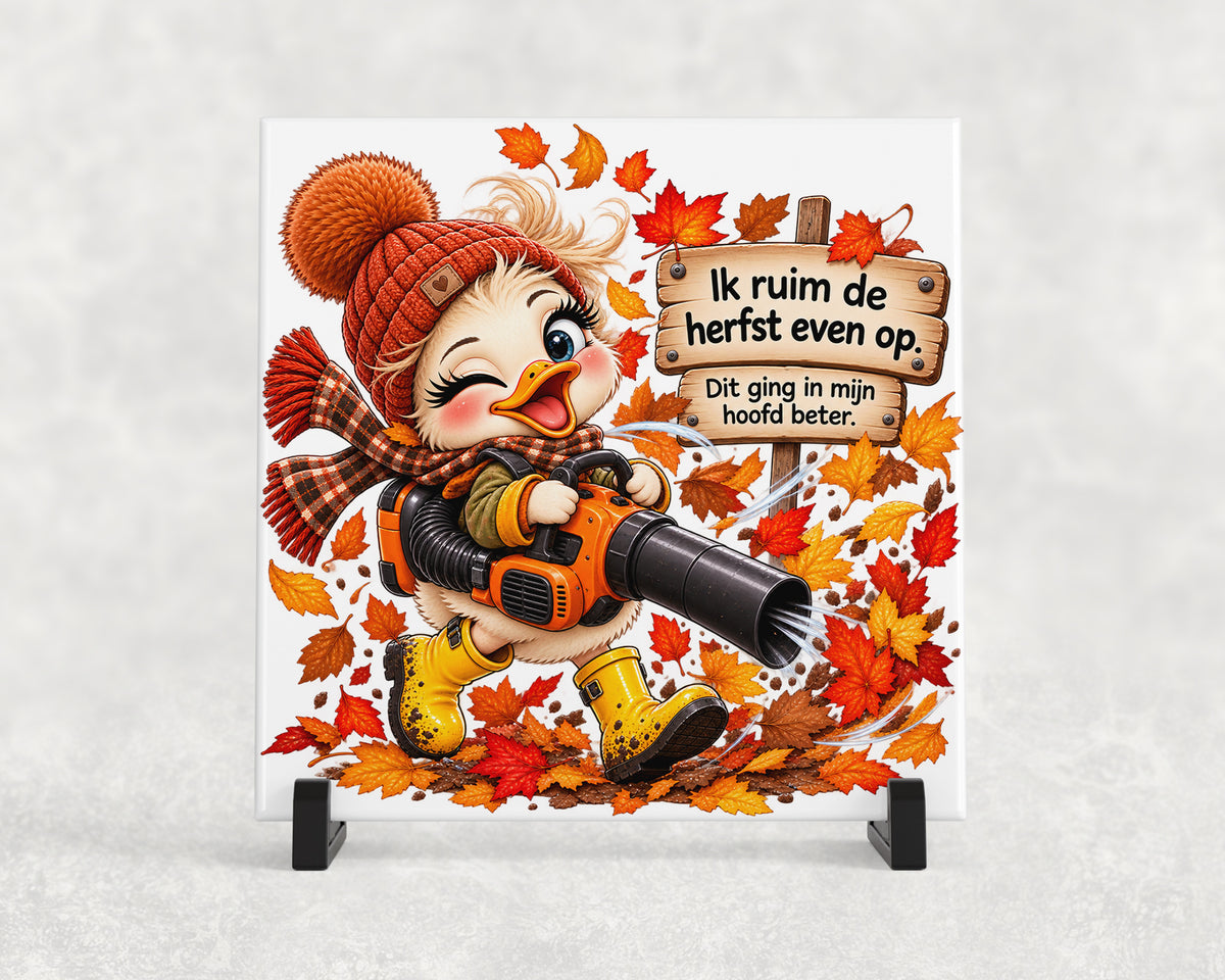 Tegeltje | Ik ruim de herfst even op