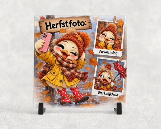 Tegeltje | Herfstfoto – Verwachting vs werkelijkheid