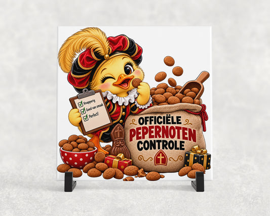 Tegeltje | Officiële pepernotencontrole