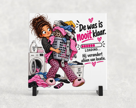 Tegeltje | De was is nooit klaar