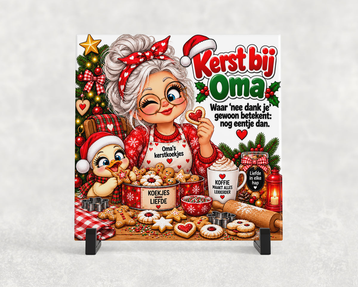 Tegeltje | Kerst bij oma