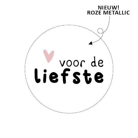 Sticker rond 40mm - Voor de liefste