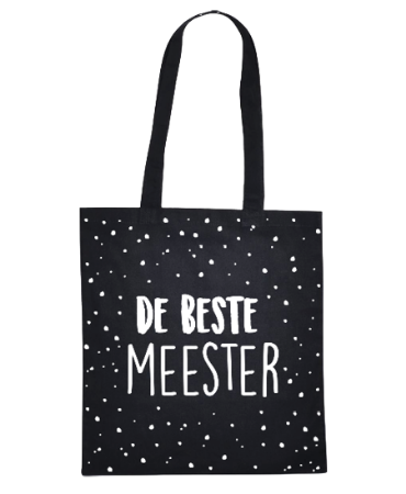 Canvas tas - De beste meester 38x42cm zwart