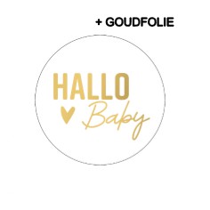 Stickers D40mm - Hallo baby