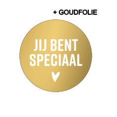 Stickers D40mm - Jij bent speciaal goud/wit 250p/r