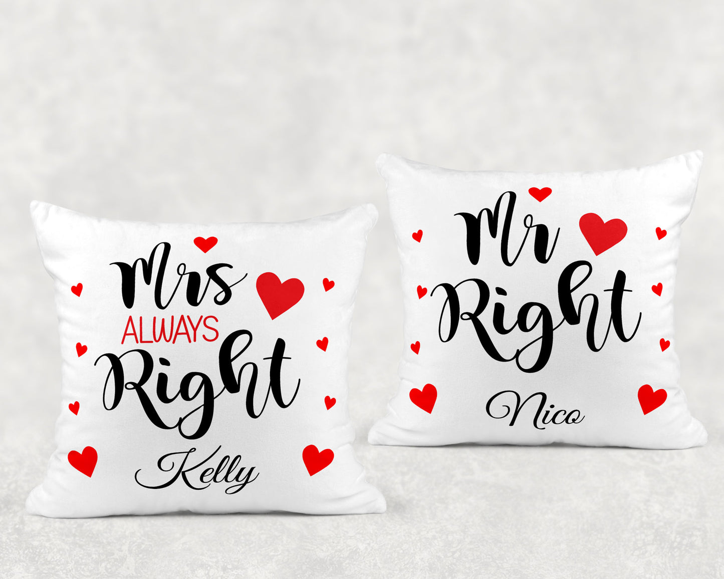 Kussen | Mrs & Mr Right ( set van 2 )