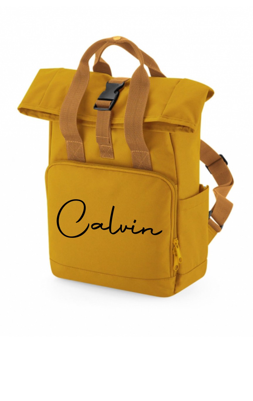 Roll top backpack mini | Mustard